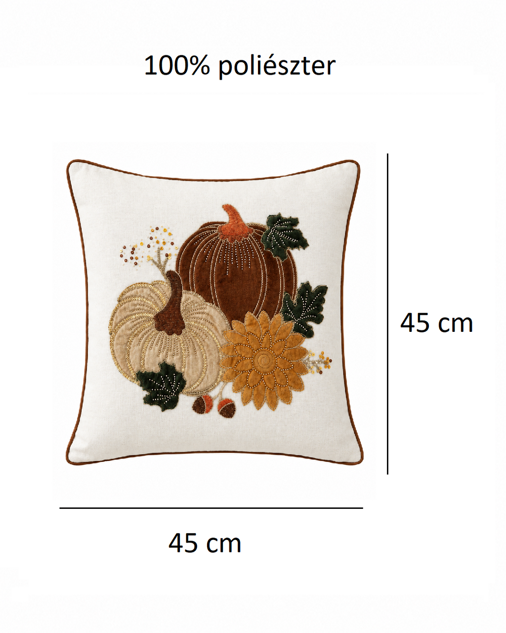 Aranyló ősz luxury díszpárnahuzat - 45 x 45 cm