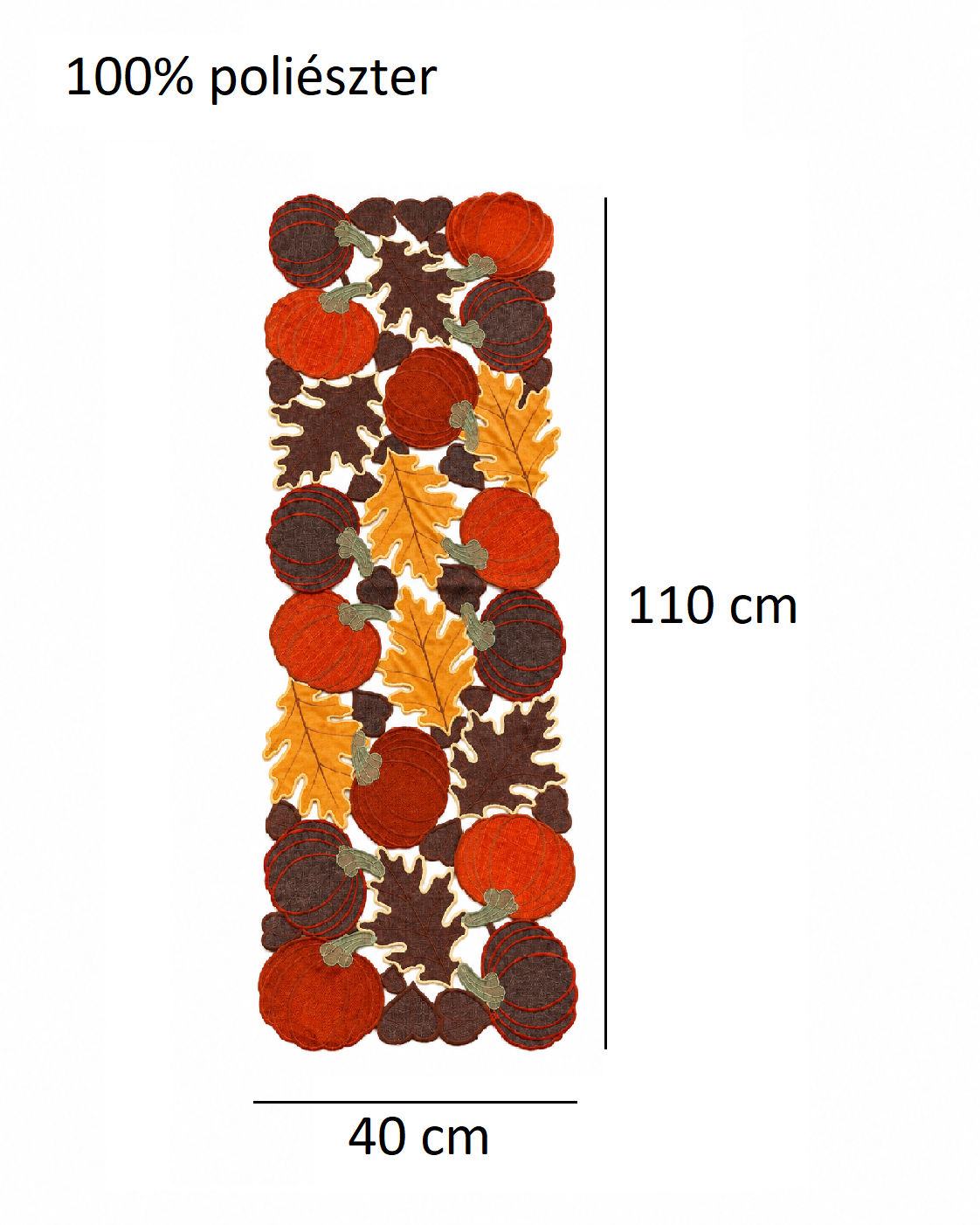 Őszi Aranylevél Futó Terítő - 40 x 110 cm