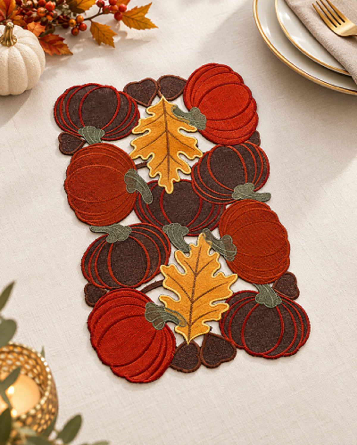Tökös Ősz - Elegáns Dekoratív Asztali Alátét 30 x 45 cm