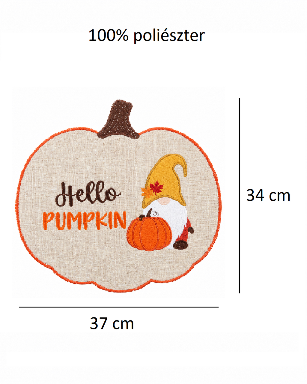 Pumpkin Manó – Őszi Sütőtök Alátét 37 × 34 cm