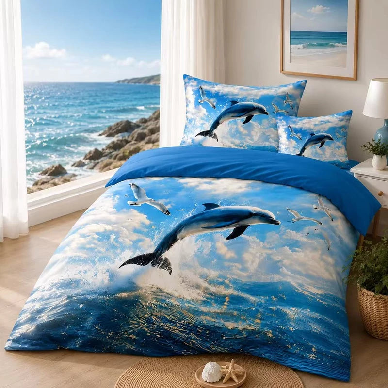 Vadállatok delfines 6 részes ágynemű szett