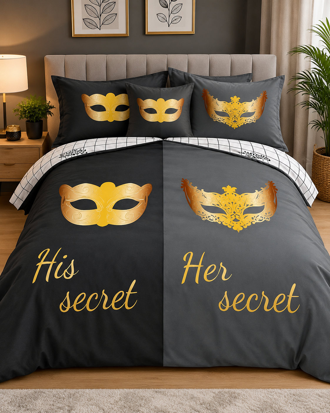 His/Her Secret Maszkos 6 részes páros ágynemű szett